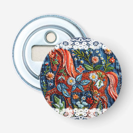 美しい刺繍の馬 栓抜き