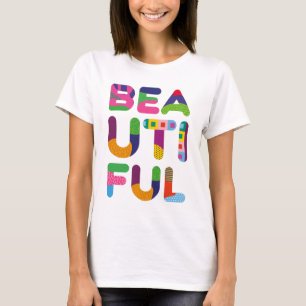 美しい前向きカラフル文字 Tシャツ