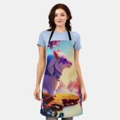 美しい動物のサンシャインリバー エプロン (着用した状態)
