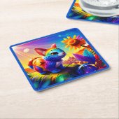 美しい動物3 スクエアペーパーコースター (アングル)