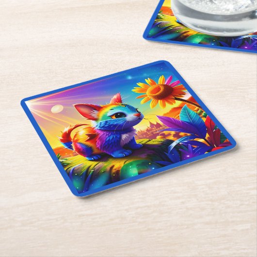 美しい動物3 スクエアペーパーコースター (アングル)