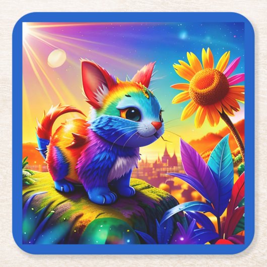 美しい動物3 スクエアペーパーコースター (正面)