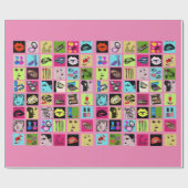 美しい化粧化粧品女性顔ズコラージュ ラッピングペーパー (フラット)