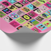 美しい化粧化粧品女性顔ズコラージュ ラッピングペーパー (角)