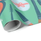 美しい化粧品パターングリーンギフトラップ ラッピングペーパー (ロールコーナー)