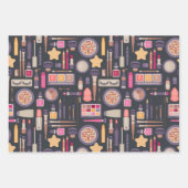 美しい化粧品メイクアップ包装紙セット3 ラッピングペーパーシート (正面)