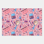 美しい化粧品包装紙セット3 ラッピングペーパーシート (正面)