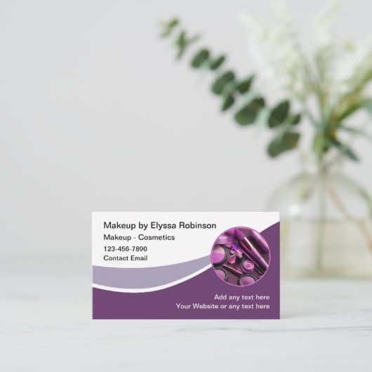 美しい化粧品化粧アーティスト名刺 名刺 (スタンド正面)