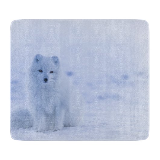 美しい北極キツネ カッティングボード (正面)