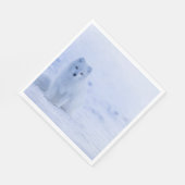 美しい北極キツネ スタンダードランチョンナプキン (角)