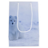 美しい北極キツネ ミディアムペーパーバッグ (裏面)