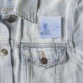 美しい北極キツネ 缶バッジ (インサイチュ)