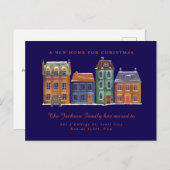 美しい北欧タウンビュースノーシーナリー ポストカード (正面/裏面)