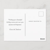 美しい北欧タウンビュースノーシーナリー ポストカード (裏面)