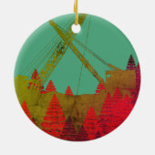 美しい北西クレーン運転技術者芸術 セラミックオーナメント (裏面)