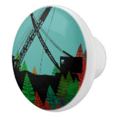 美しい北西クレーン運転技術者芸術 セラミックノブ (右)