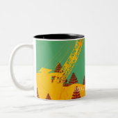 美しい北西クレーン運転技術者芸術 ツートーンマグカップ (左)