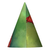 美しい北赤（鳥）ショウジョウコウカンチョウ絵画の鳥 パーティーハット (裏面)