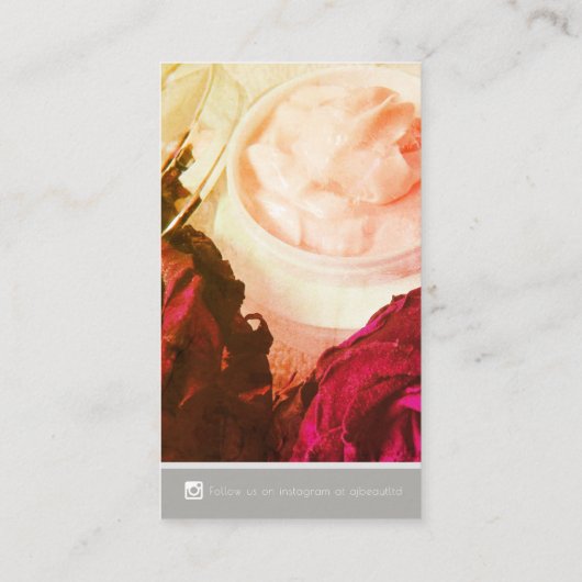 美しい医療会社写真カスタムinstagram gray 名刺 (裏面)