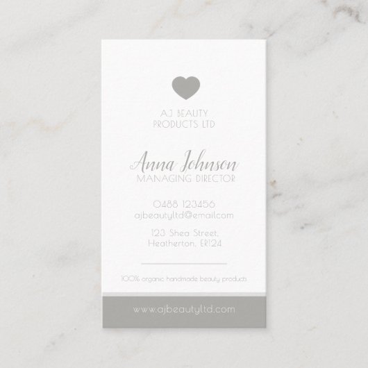 美しい医療会社写真カスタムinstagram gray 名刺 (正面)