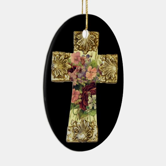 美しい十字のオーナメント セラミックオーナメント (右)