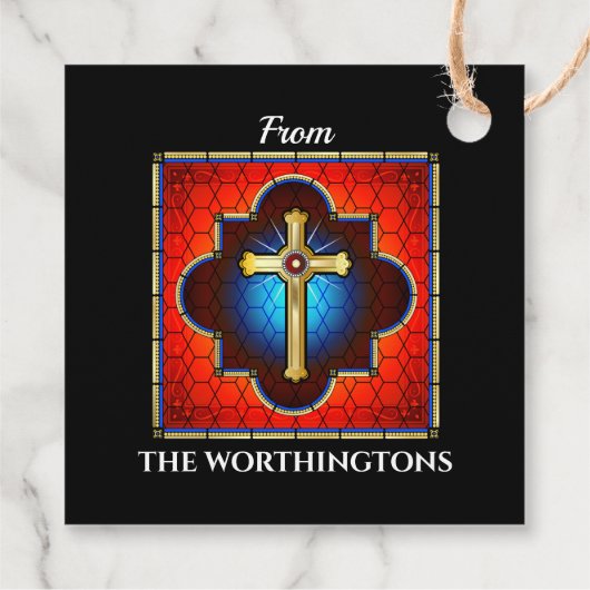 美しい十字架 – 背面を参照 –  フェイバータグ (裏面)