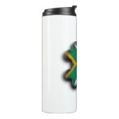 美しい南アフリカのハッシュタグ国旗のパターンアート タンブラー (回転左)