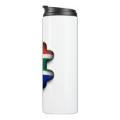 美しい南アフリカのハッシュタグ国旗のパターンアート タンブラー (回転右)
