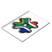 美しい南アフリカのハッシュタグ国旗のパターンアート ノートブック (左側)