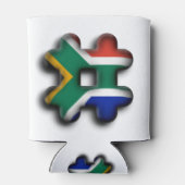 美しい南アフリカのハッシュタグ国旗のパターンアート 缶クーラー (裏面)