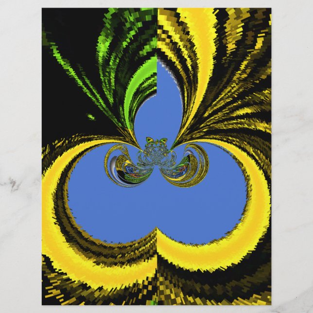 美しい南アフリカの黄色と青の芸術 (正面)