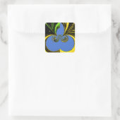 美しい南アフリカの黄色と青の芸術 スクエアシール (バッグ)