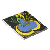 美しい南アフリカの黄色と青の芸術 ノートパッド (アングル)