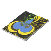 美しい南アフリカの黄色と青の芸術 ノートパッド (回転)