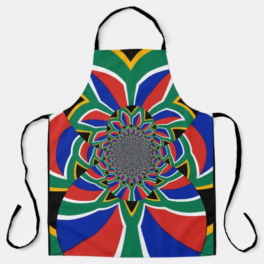 美しい南アフリカ国旗のホーム夏のアイディア エプロン (正面)