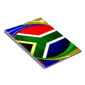 美しい南アフリカ国旗の色のモチーフ ノートブック (右側)