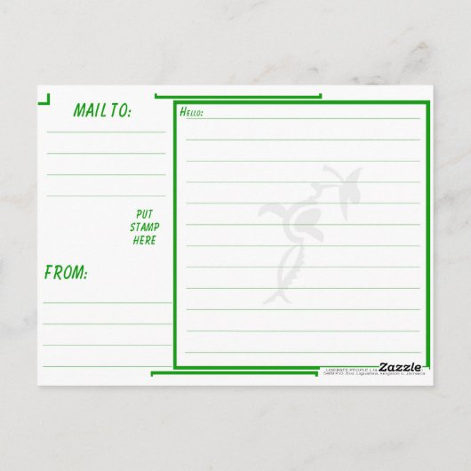 美しい南アフリカ国旗の色はがき ポストカード (裏面)
