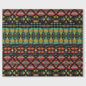 美しい南西スタイルキルテッドルック ラッピングペーパー (フラット)