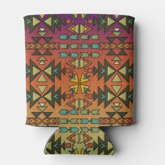 美しい南西部パターン、グラデーションクーラーボックス 缶クーラー (裏面)