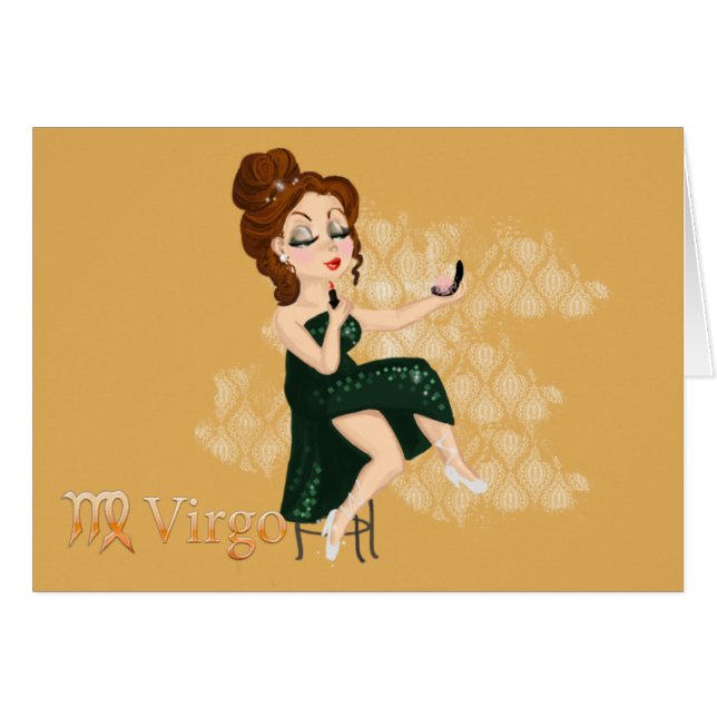 美しい占星術《星座》乙女座〔占星術の〕十二宮図標識 (正面横)