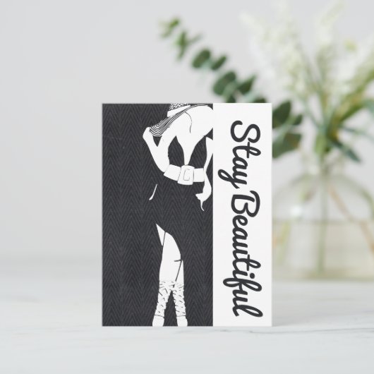 美しい厚いシックを維持 ポストカード (スタンド正面)