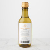 美しい原料バーコードラベルオレンジ色の花 ワインラベル (正面)