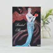 美しい及びフェニックスブライダルシャワーパーティー 招待状 (スタンド正面)