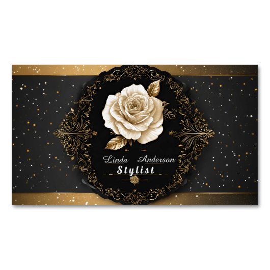 美しい及び個人気にサロン マグネット名刺 (正面)