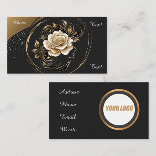 美しい及び個人気にサロン 名刺 (正面/裏面)