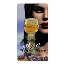 美しい及び白ワイングラスのワイン試飲パーティー ラベル