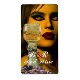 美しい及び白ワイングラスのワイン試飲パーティー ラベル