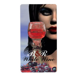 美しい及び赤ワイングラスのワイン試飲パーティー ラベル