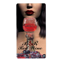 美しい及び赤ワイングラスのワイン試飲パーティー ラベル