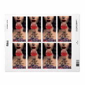 美しい及び赤ワイングラスのワイン試飲パーティー ラベル (フルシート)